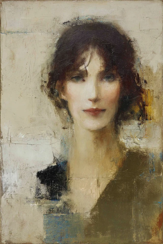 Ethereal Oil Portrait - Image 1