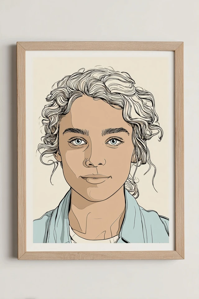 Elegant Lineage Portrait - Image 1
