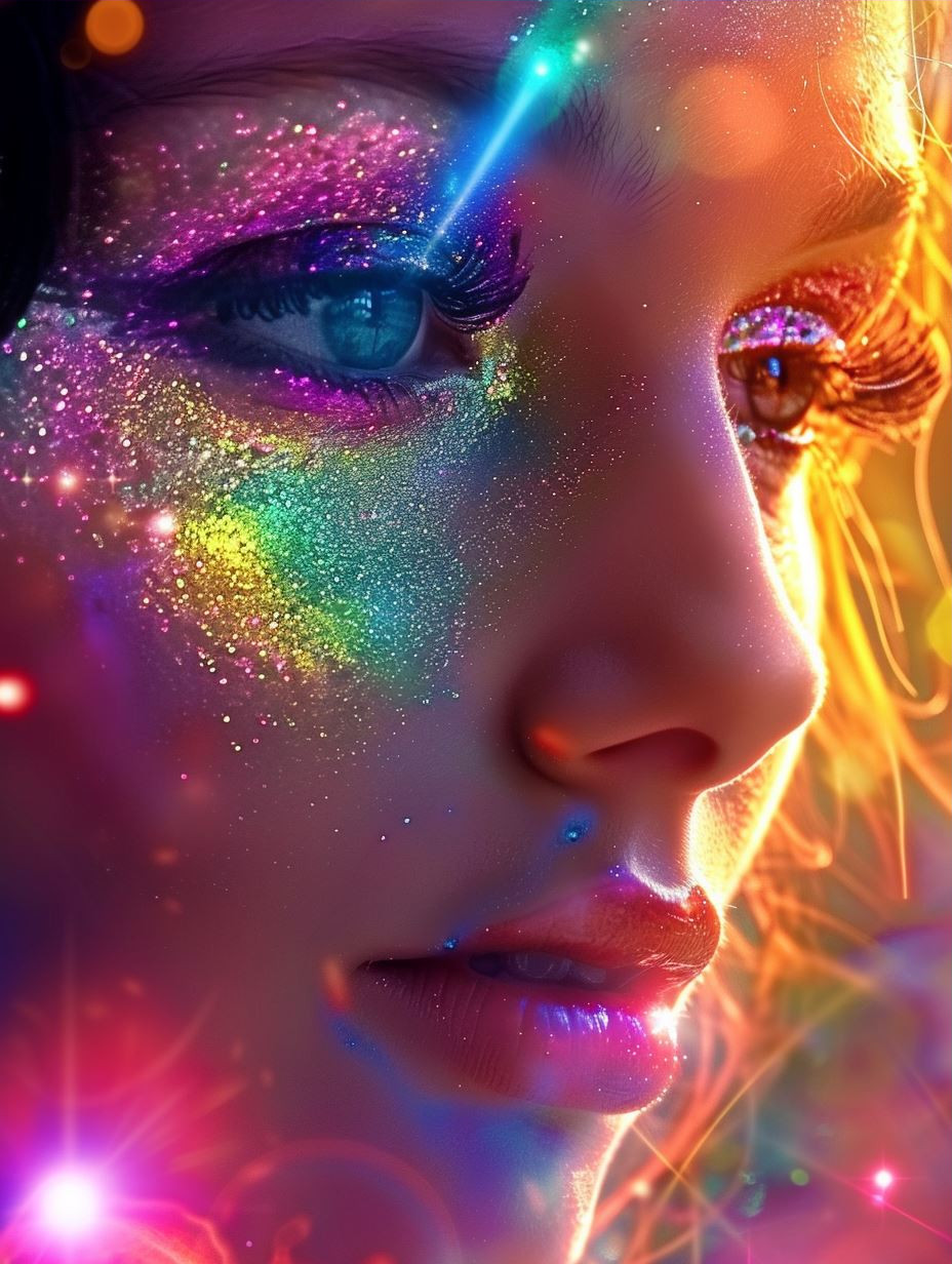 Prismatic Galactic Glitter Portrait - Image 3