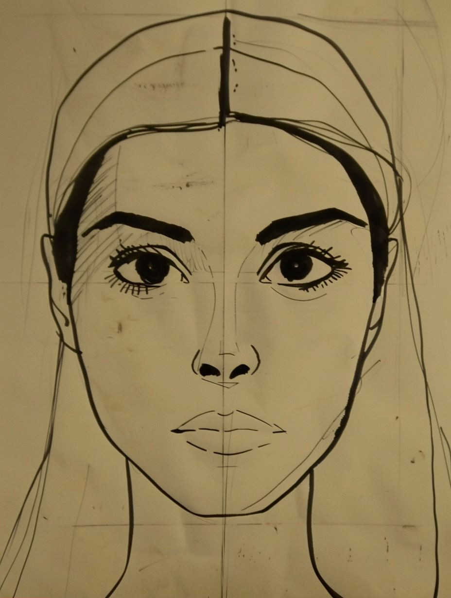 Modernist Female Portrait Study - Image 2