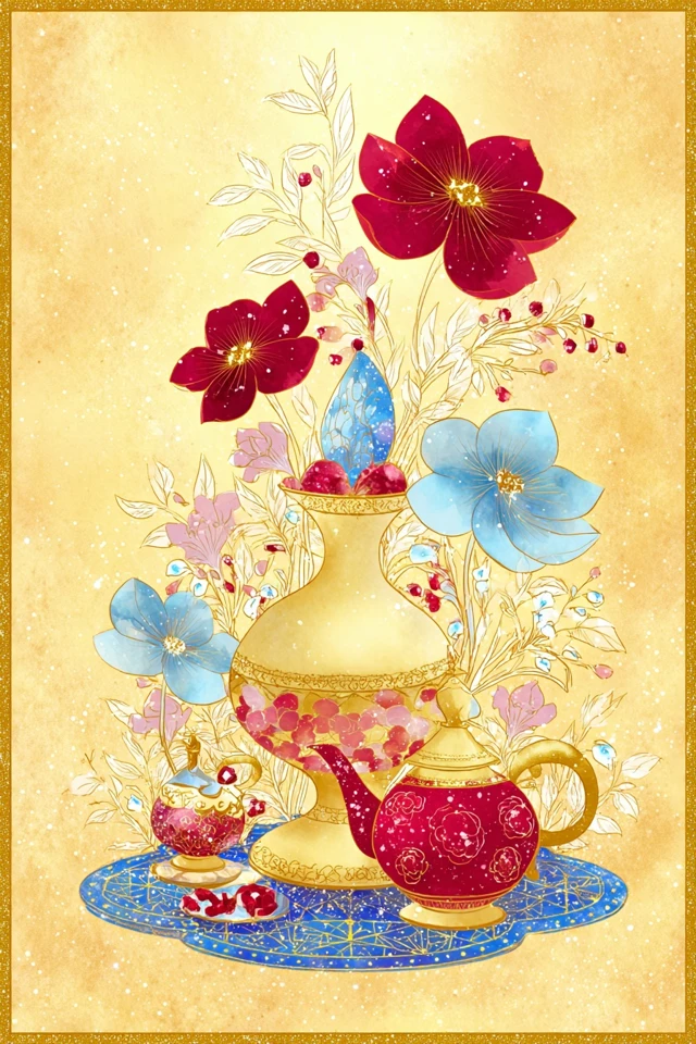 Golden Floral Elegance - Image 3