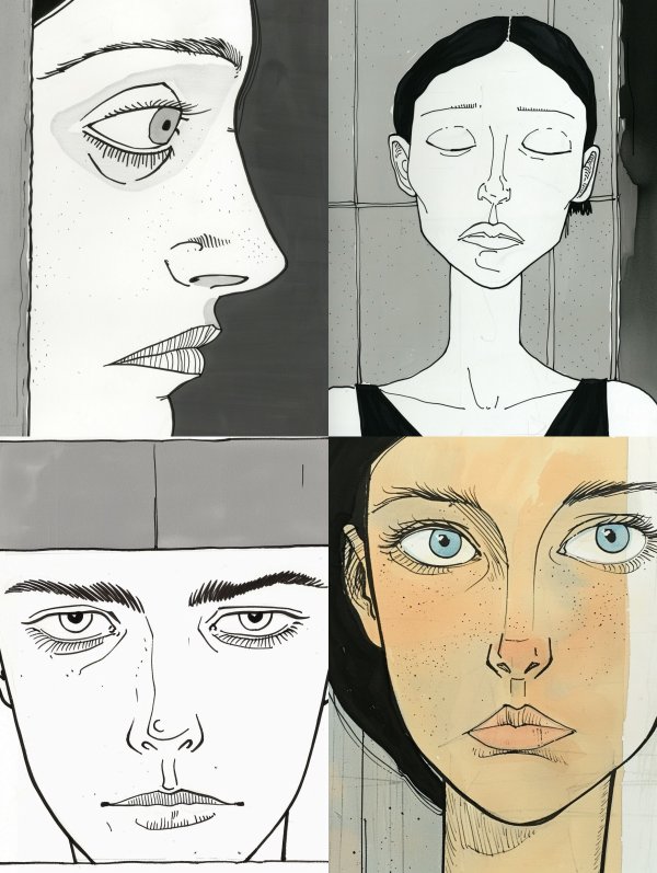 Melancholic Modernist Portrait Studies