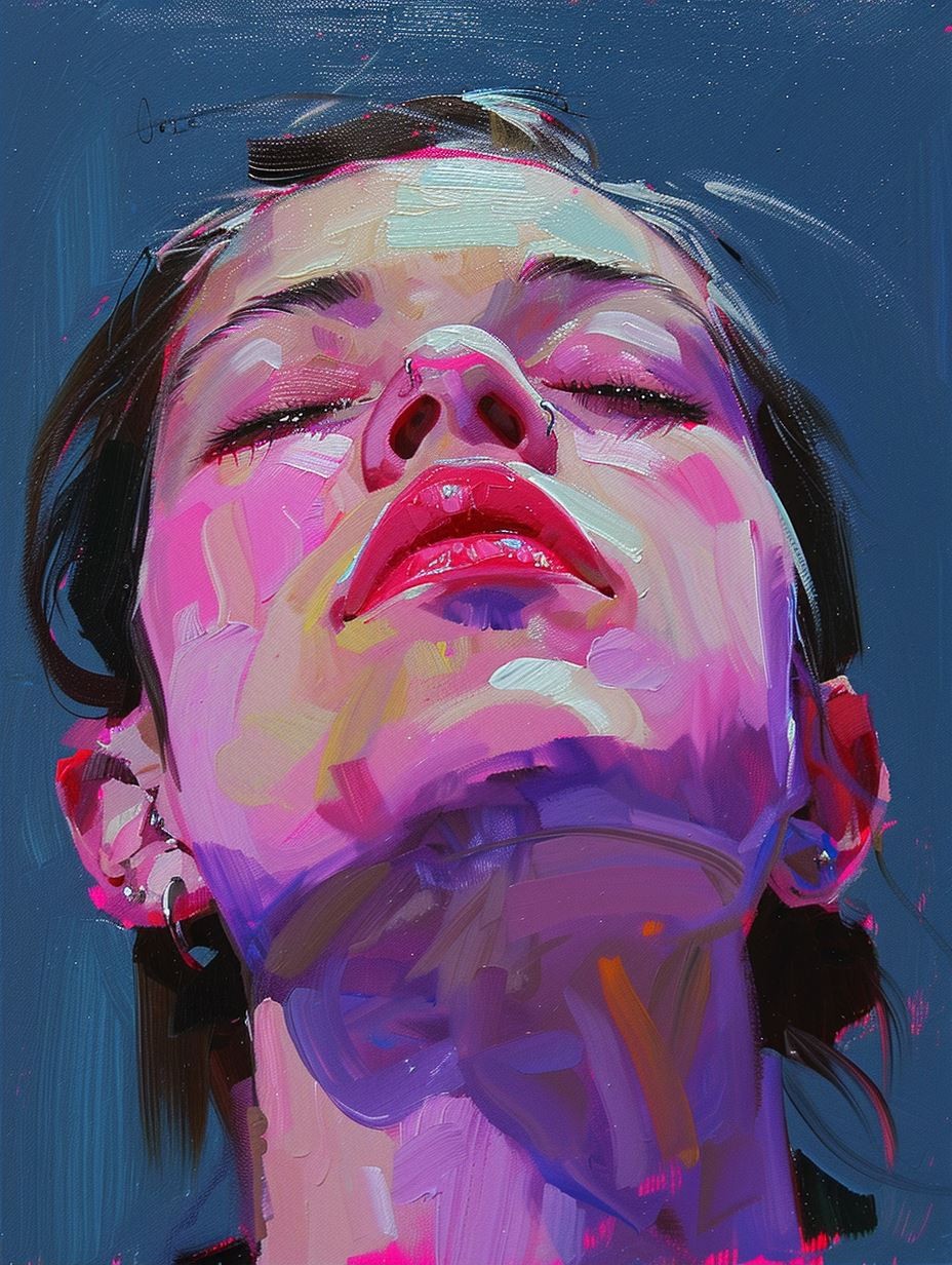 Vibrant Hues of a Woman's Gaze - Image 2