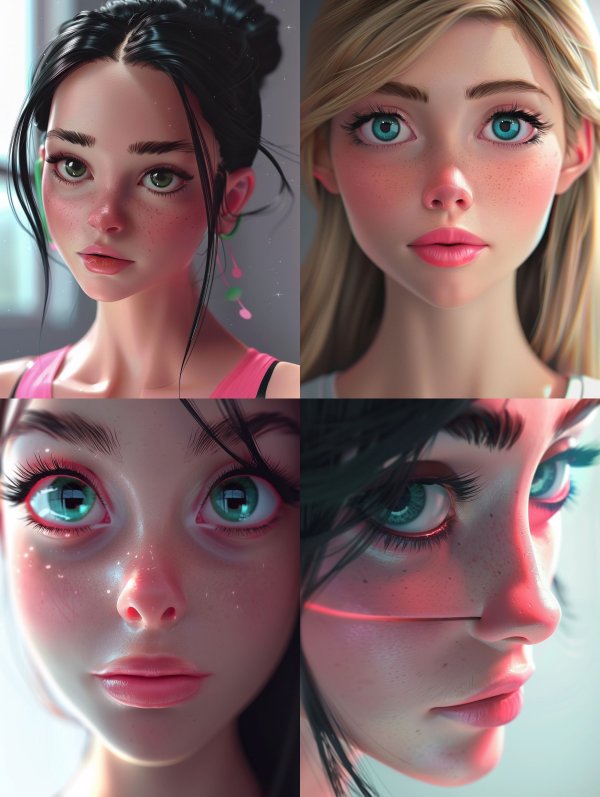 Digital Dreams: AI Generated Female Portraits