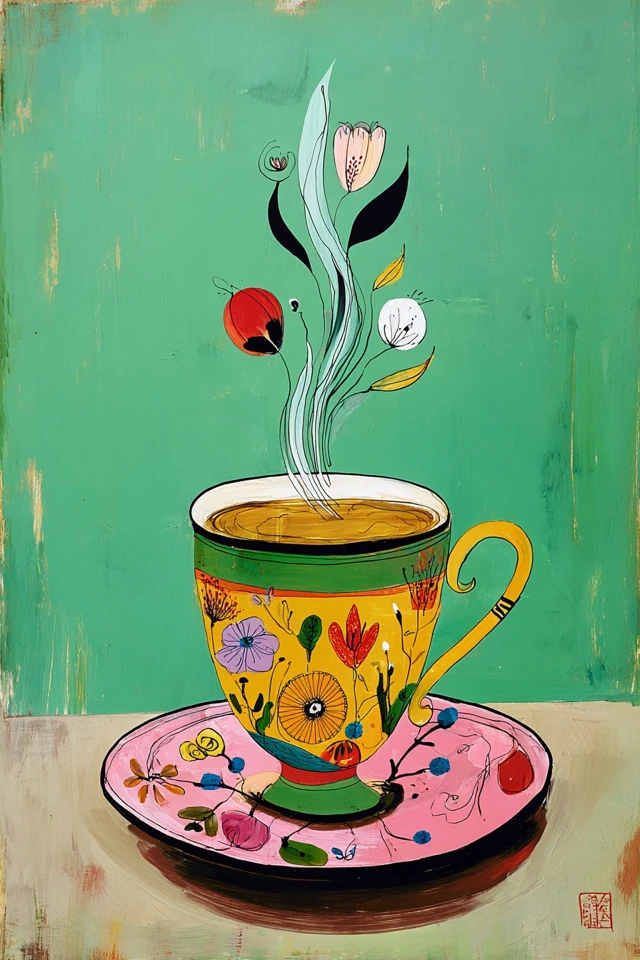 Whimsical Folk Portrait - Image 4