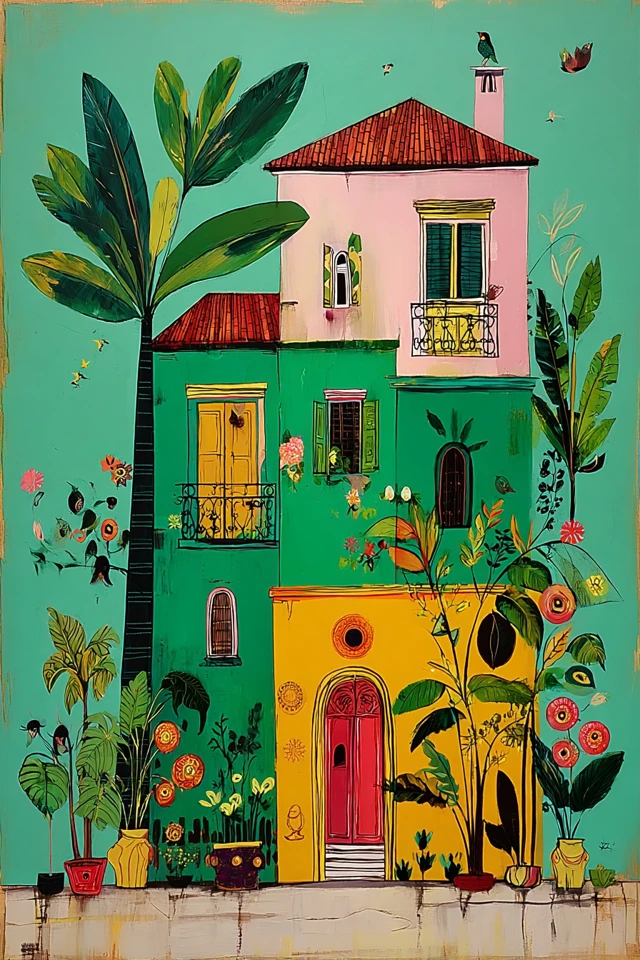 Whimsical Folk Portrait - Image 6