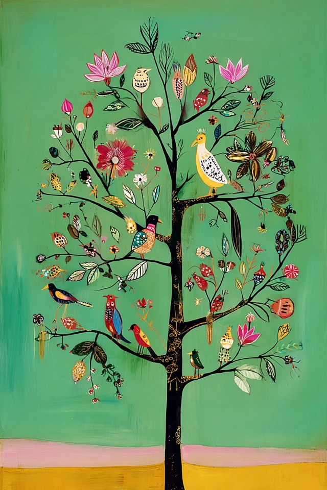 Whimsical Folk Portrait - Image 5
