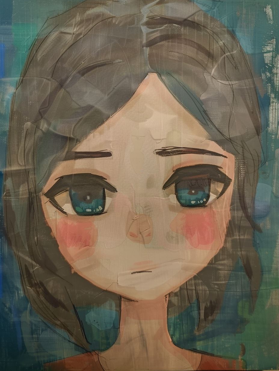 Ethereal Azure Dream Portrait - Image 3