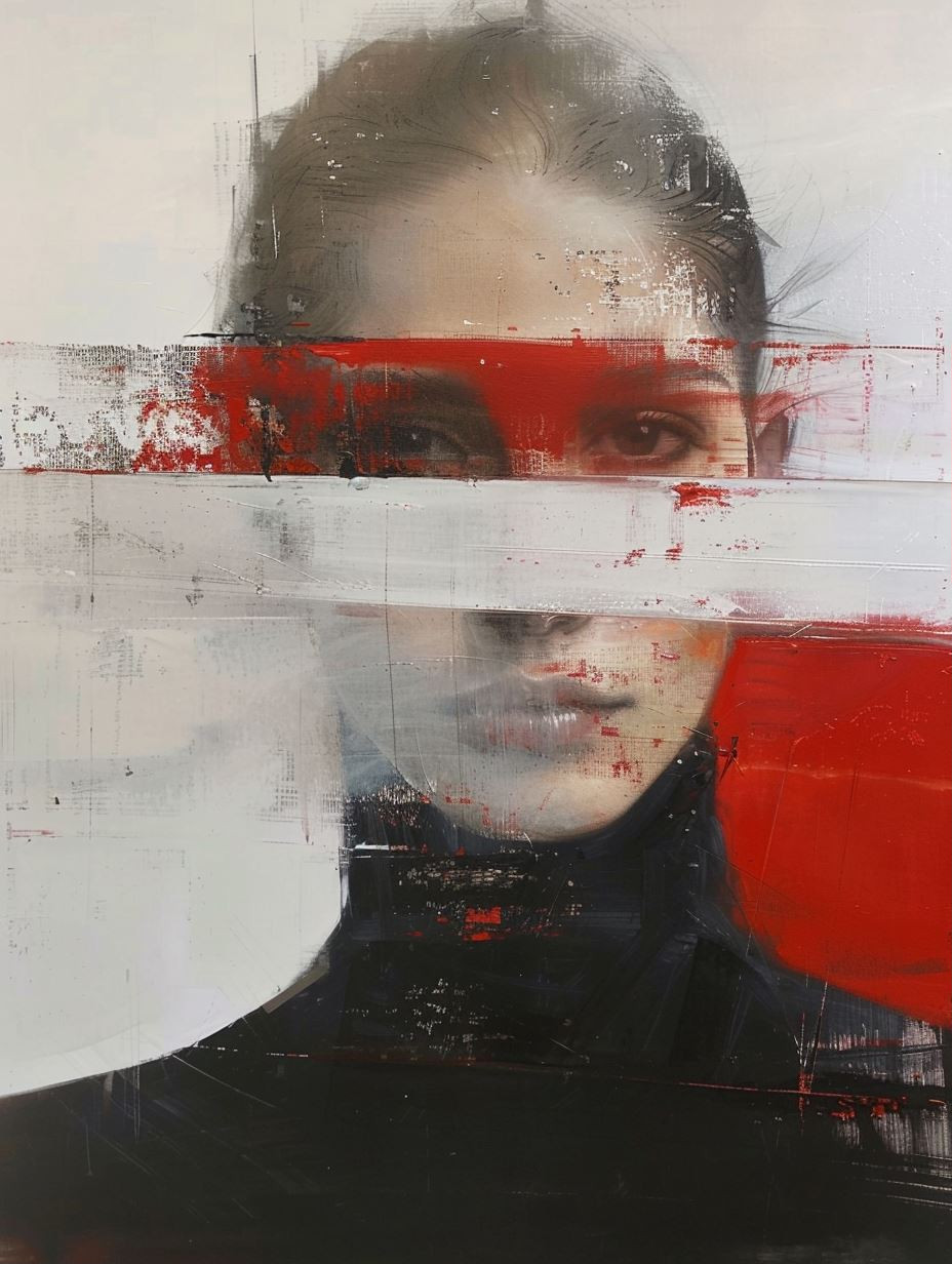 Fragmented Visions in Red - Image 1
