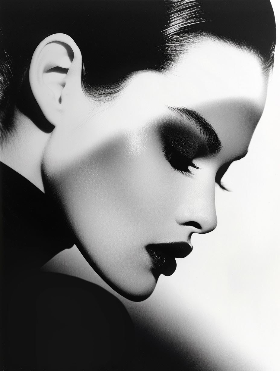 Noir Glamour High Contrast Portrait - Image 2