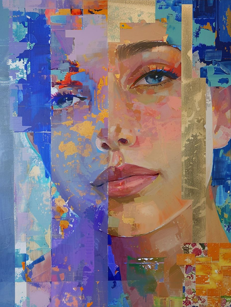 Fragmented Gaze in Vivid Color - Image 3