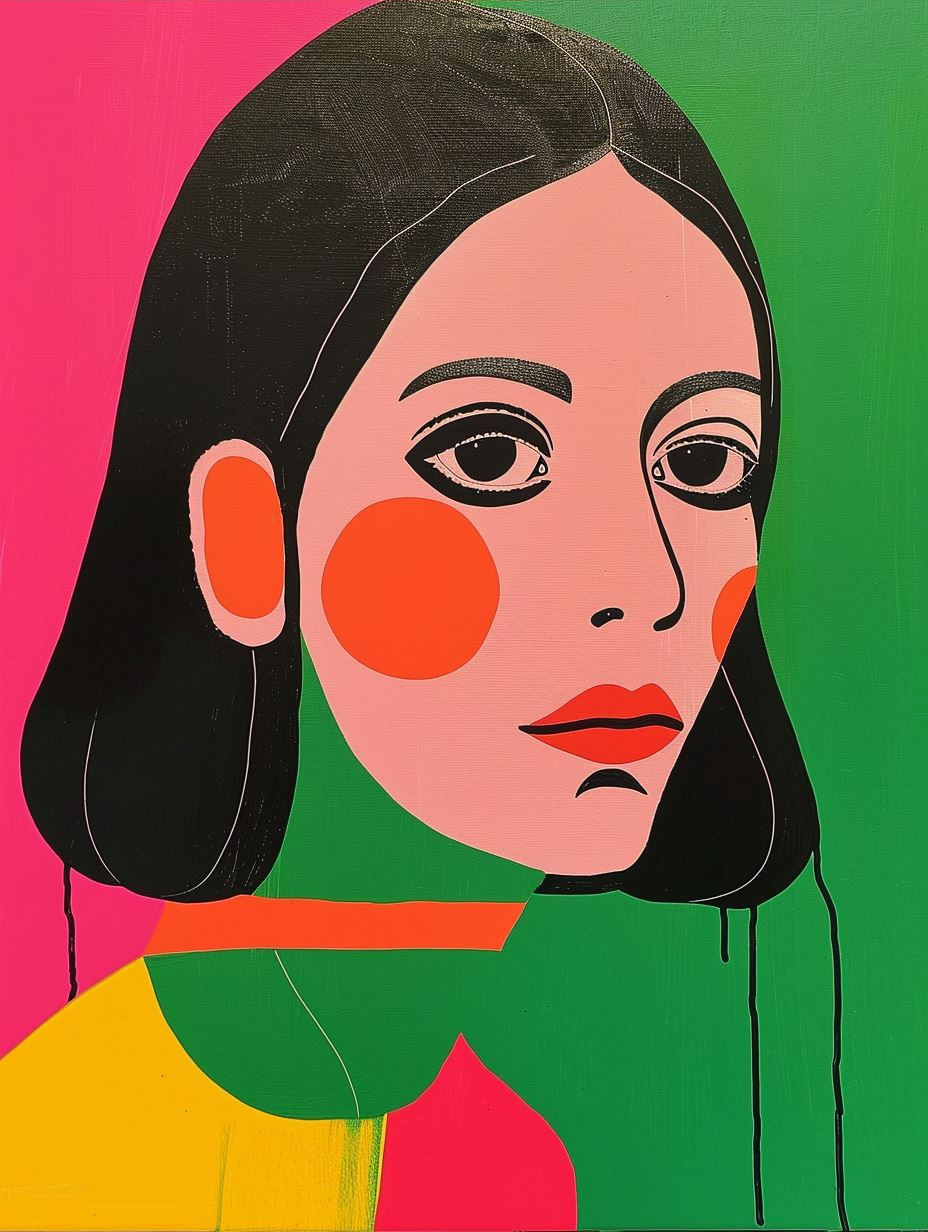 Bold Geometric Portrait Study - Image 3