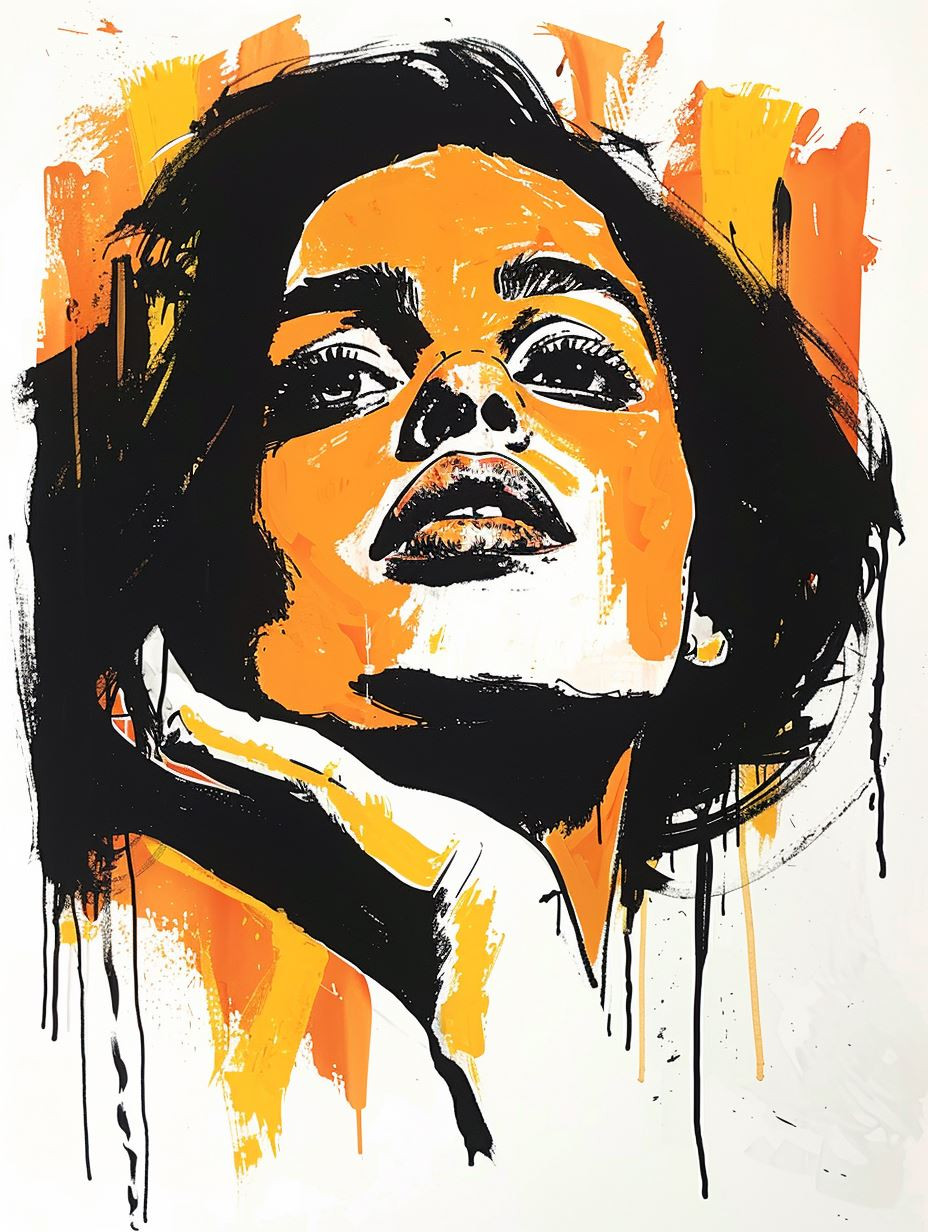 Golden Gaze Abstract Portraits - Image 4