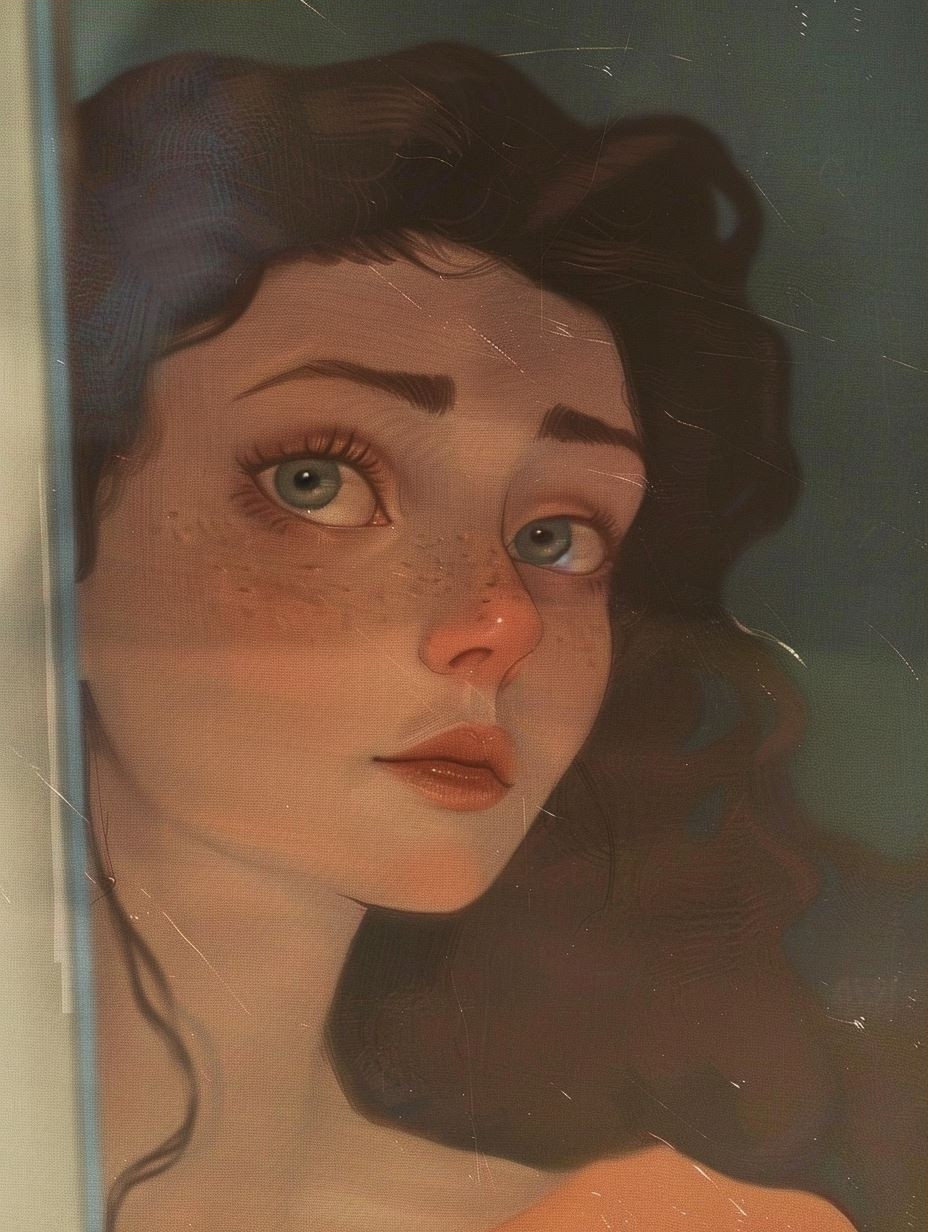 Ethereal Gazes: A Digital Portrait Study - Image 3