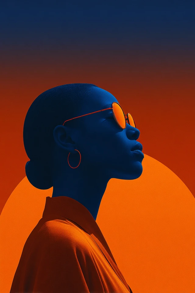Neon Sunset Silhouette - Image 1