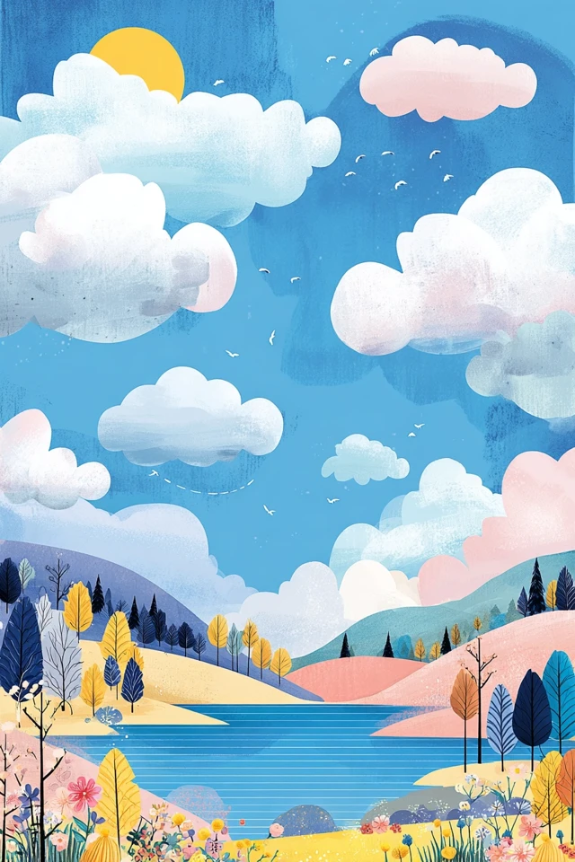 Sunny Textured Illustration - Image 2
