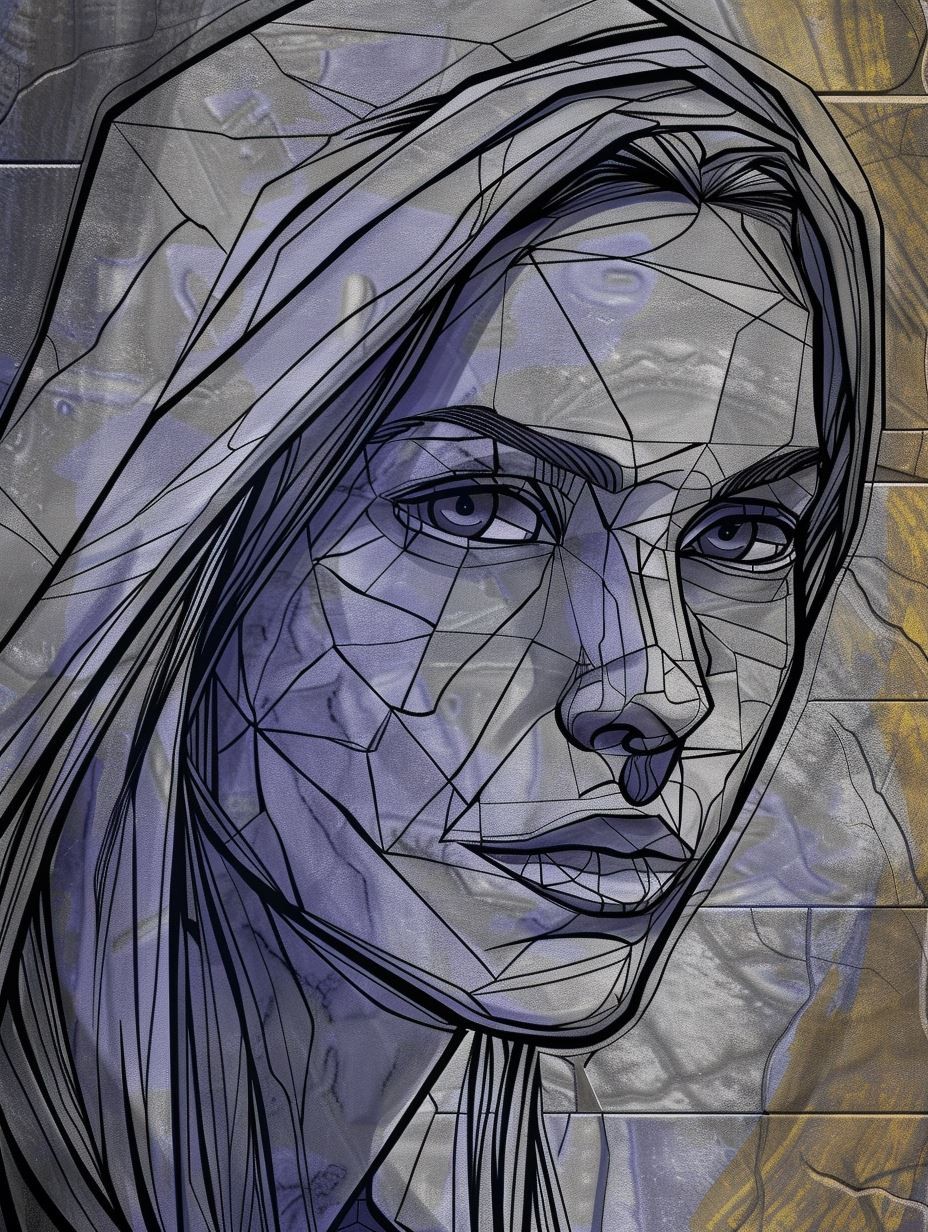 Fractured Glass Portrait Study - Image 1