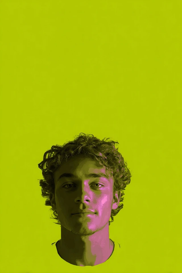 Neon Lime Portrait - Image 1