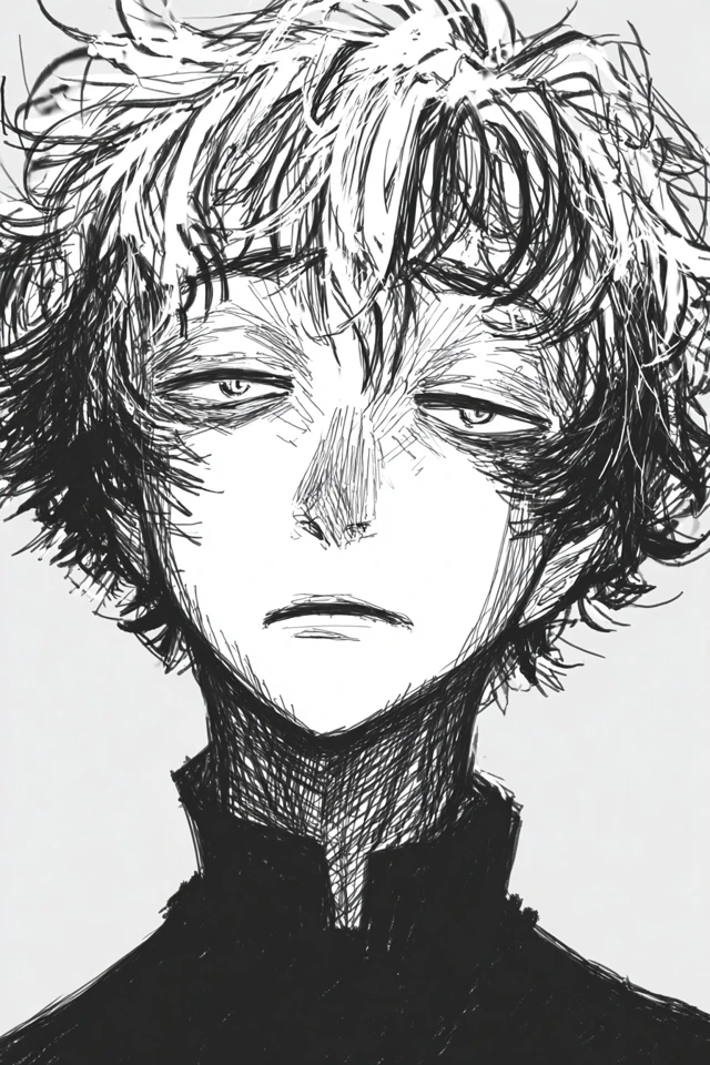 Melancholy Echoes in Monochrome - Image 1