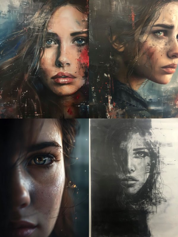 Ethereal Gaze in Oil