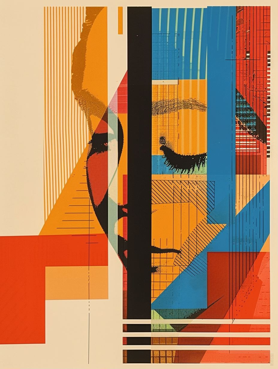Geometric Fragmented Portrait Art - Image 1