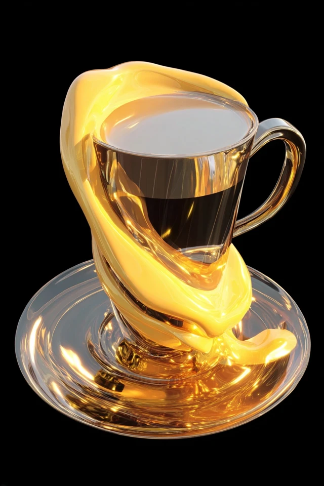 Golden Liquid Elegance - Image 4