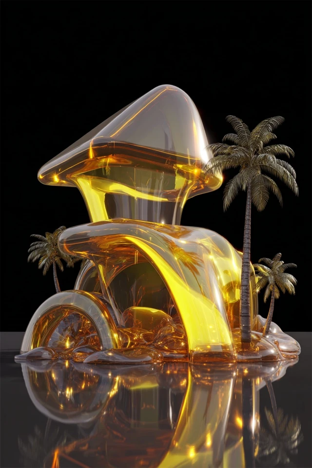 Golden Liquid Elegance - Image 6