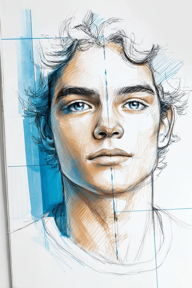 Azure Sketch Portrait