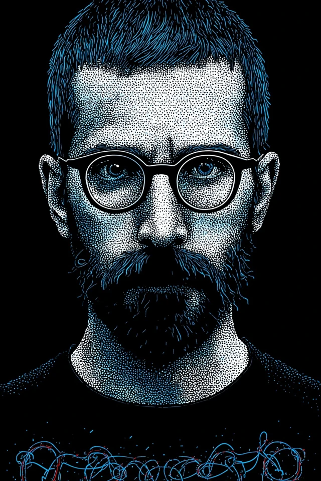 Stippled Midnight Portrait