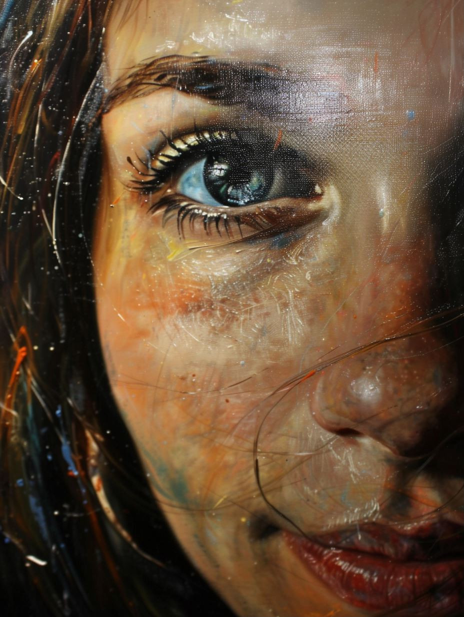 Textured Gaze of Ethereal Light - Image 1