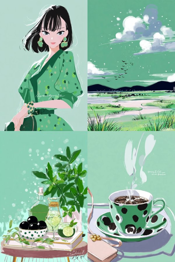 Emerald Dreams: A Green Aesthetic Collection