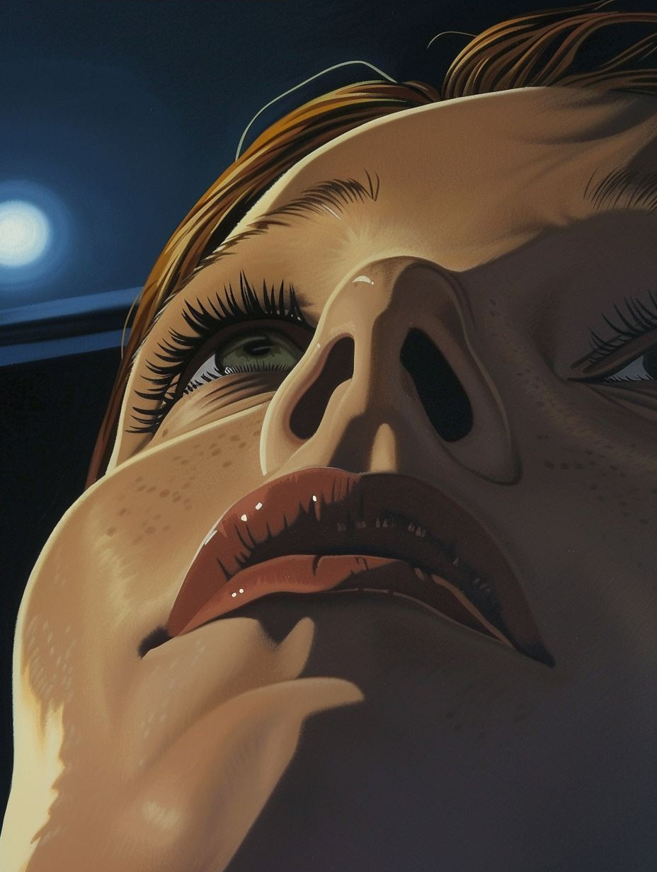 Intimate Gaze in Cinematic Shadow - Image 4