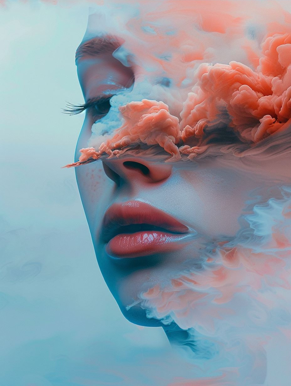 Ethereal Smoke Portrait Fusion - Image 3