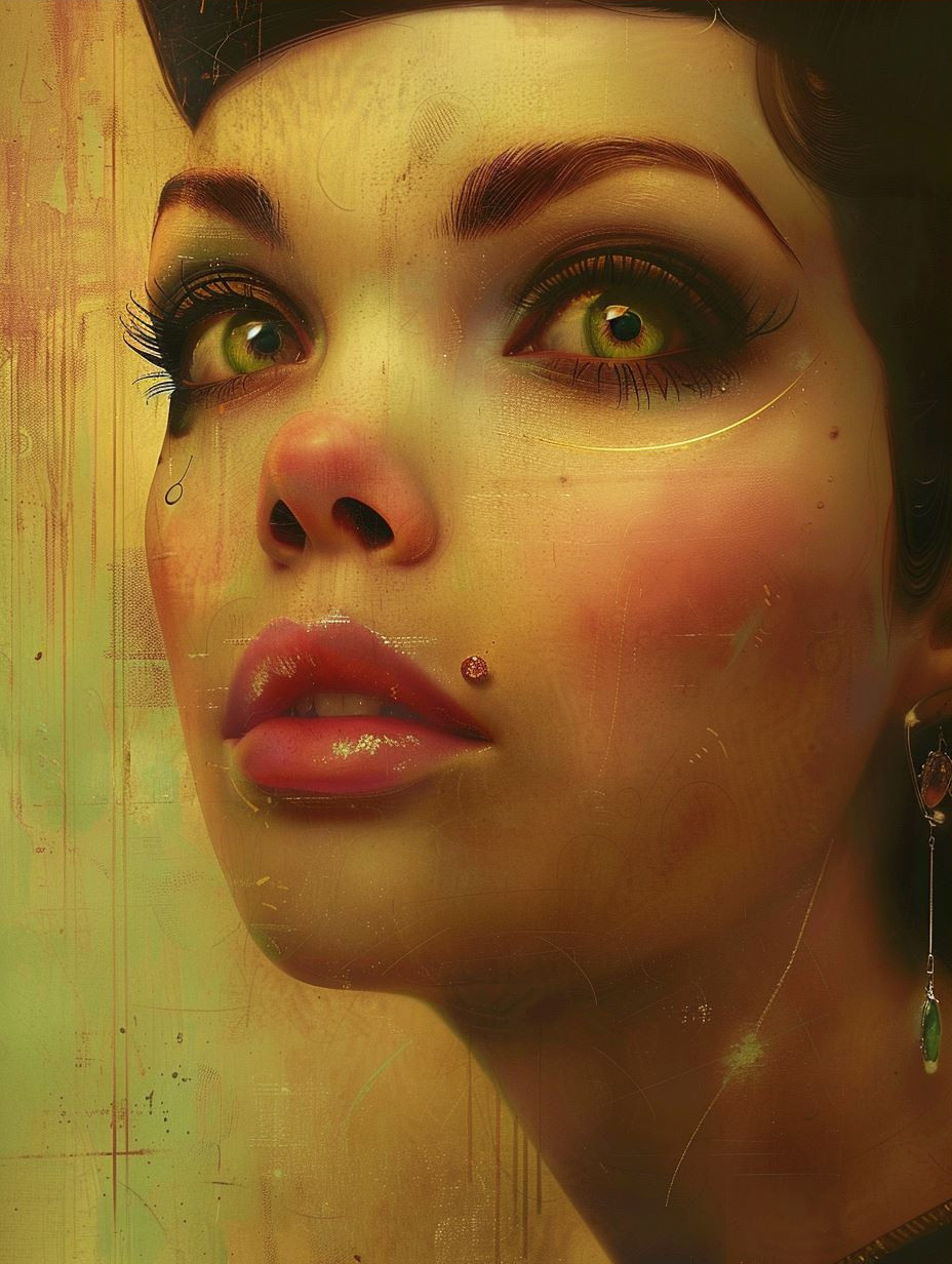Weathered Ethereal Portrait Study - Image 3