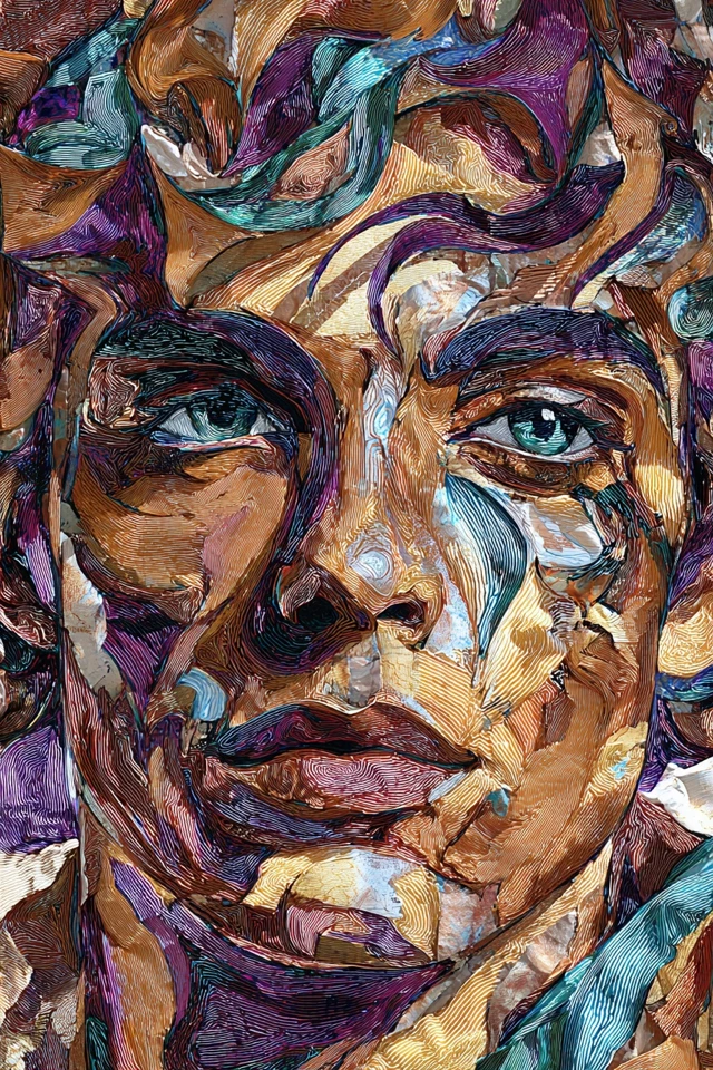 Textured Soul Portrait - Image 1