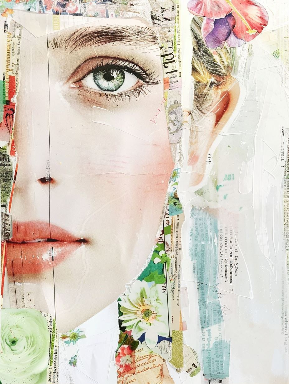 Ethereal Floral Portrait Fragments - Image 1