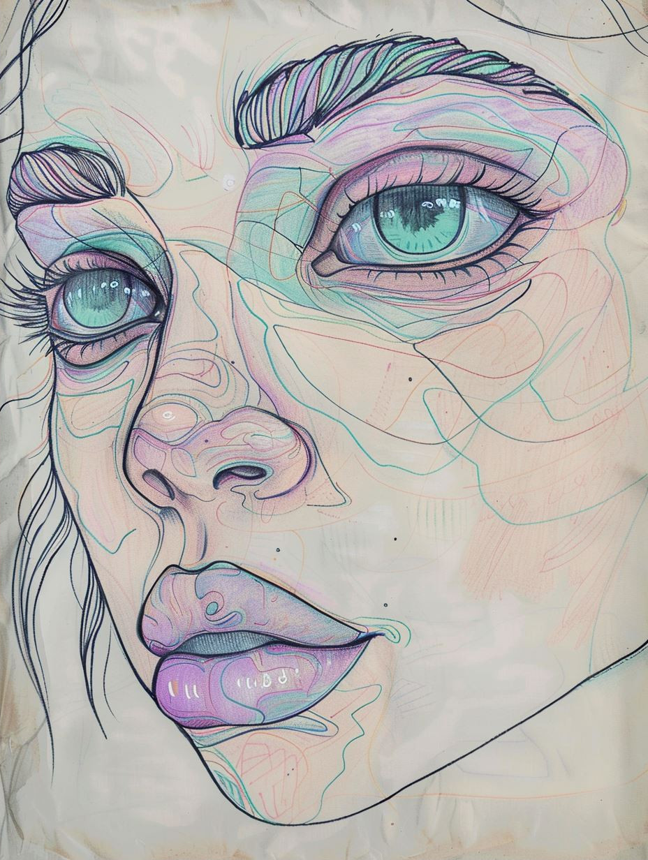 Ethereal Ink and Pastel Gaze - Image 2