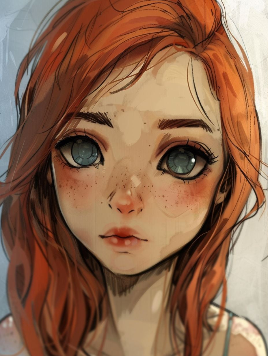 Soulful Gazes: A Digital Portrait Study - Image 1