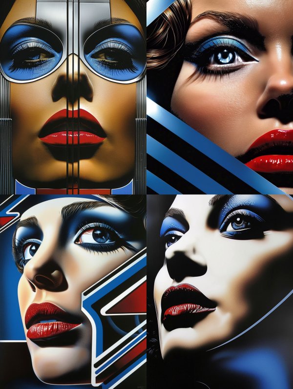 Futuristic Cybernetic Glamour Portrait