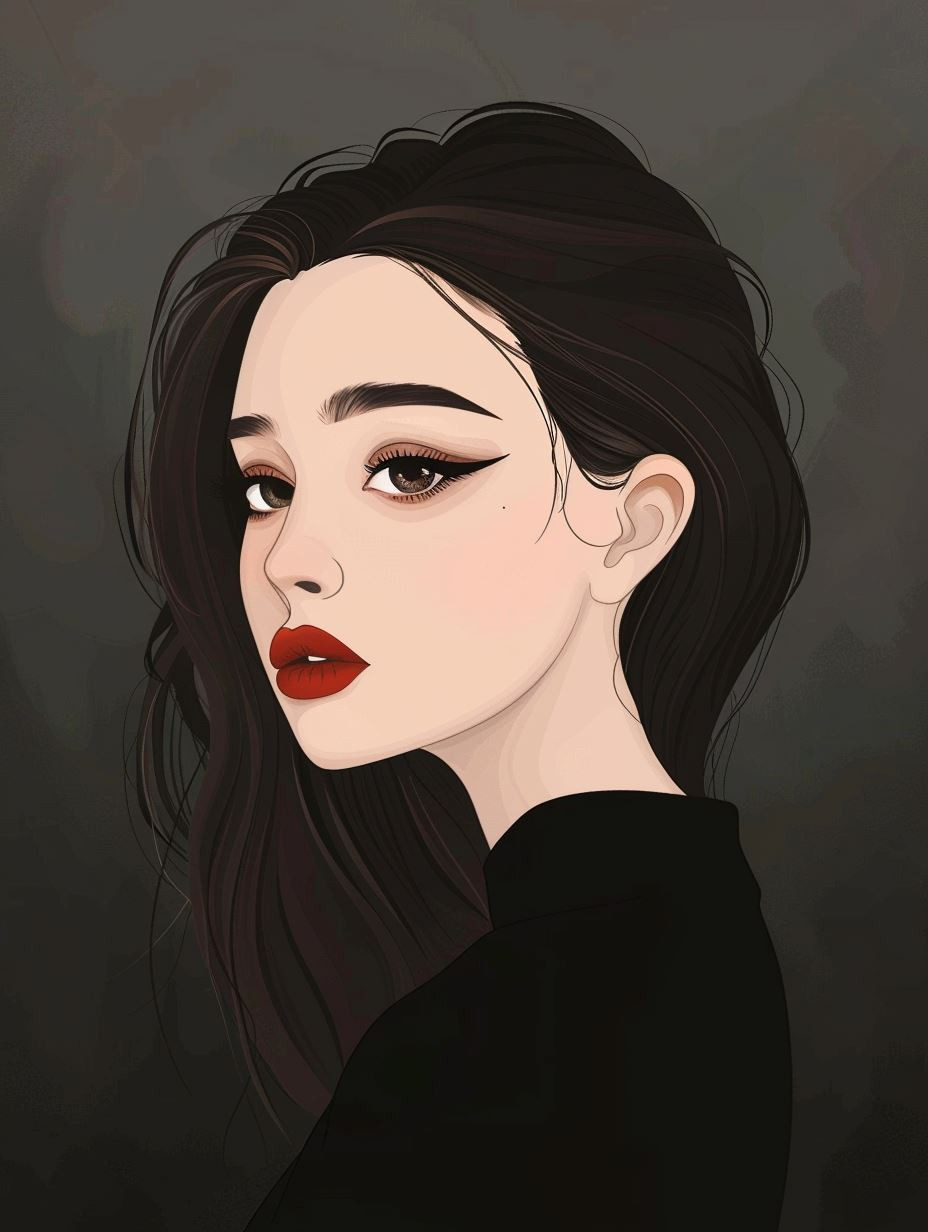 Velvet Noir Portrait - Image 4