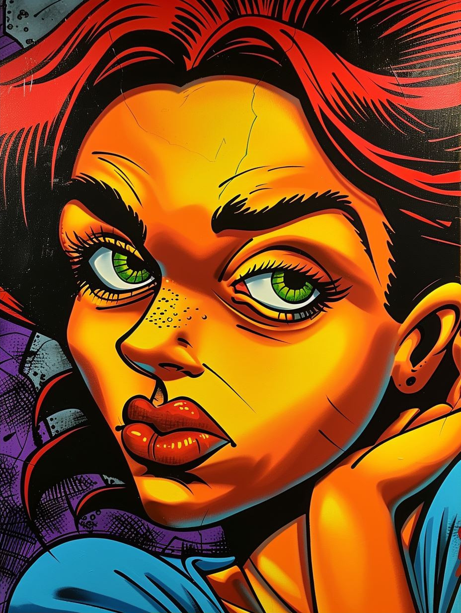 Bold Neo-Noir Comic Portrait - Image 2