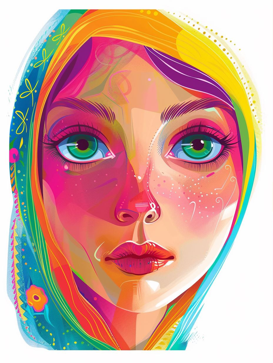 Vibrant Psychedelic Portrait Studies - Image 1