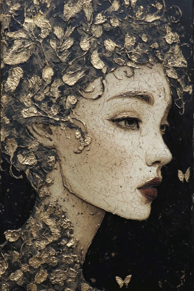 Gilded Cracked Elegance