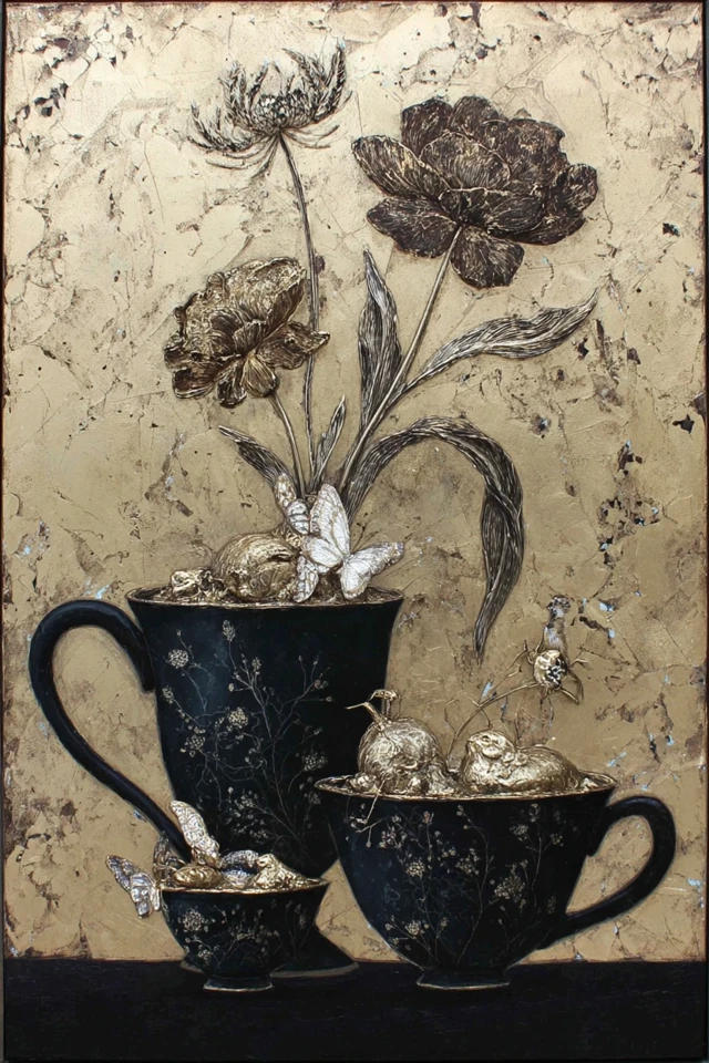 Gilded Cracked Elegance - Image 3