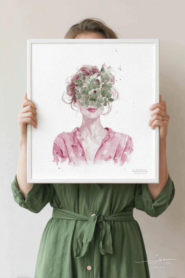 Floral Whisper Portrait - Image 1