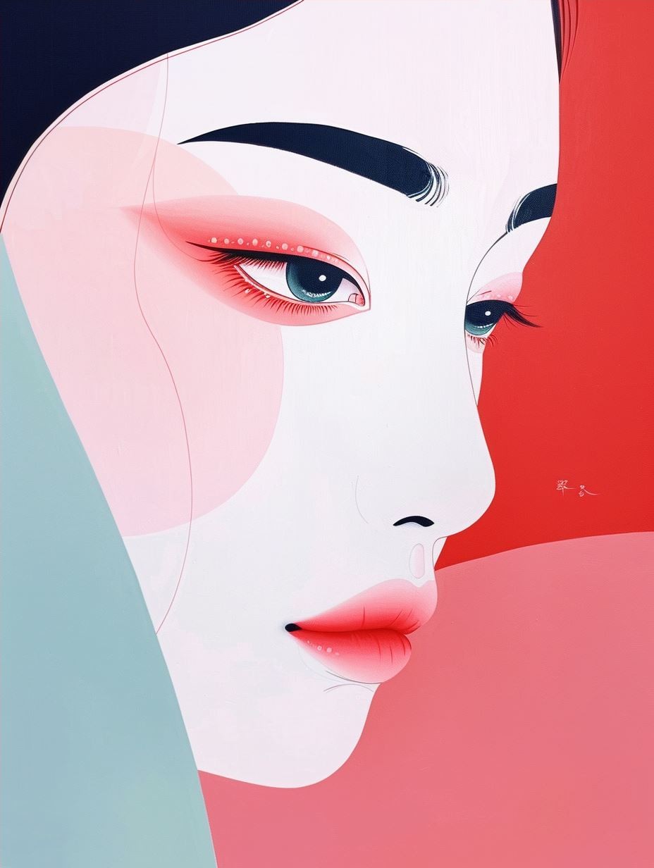 Ethereal Pastel Minimalist Portrait - Image 4