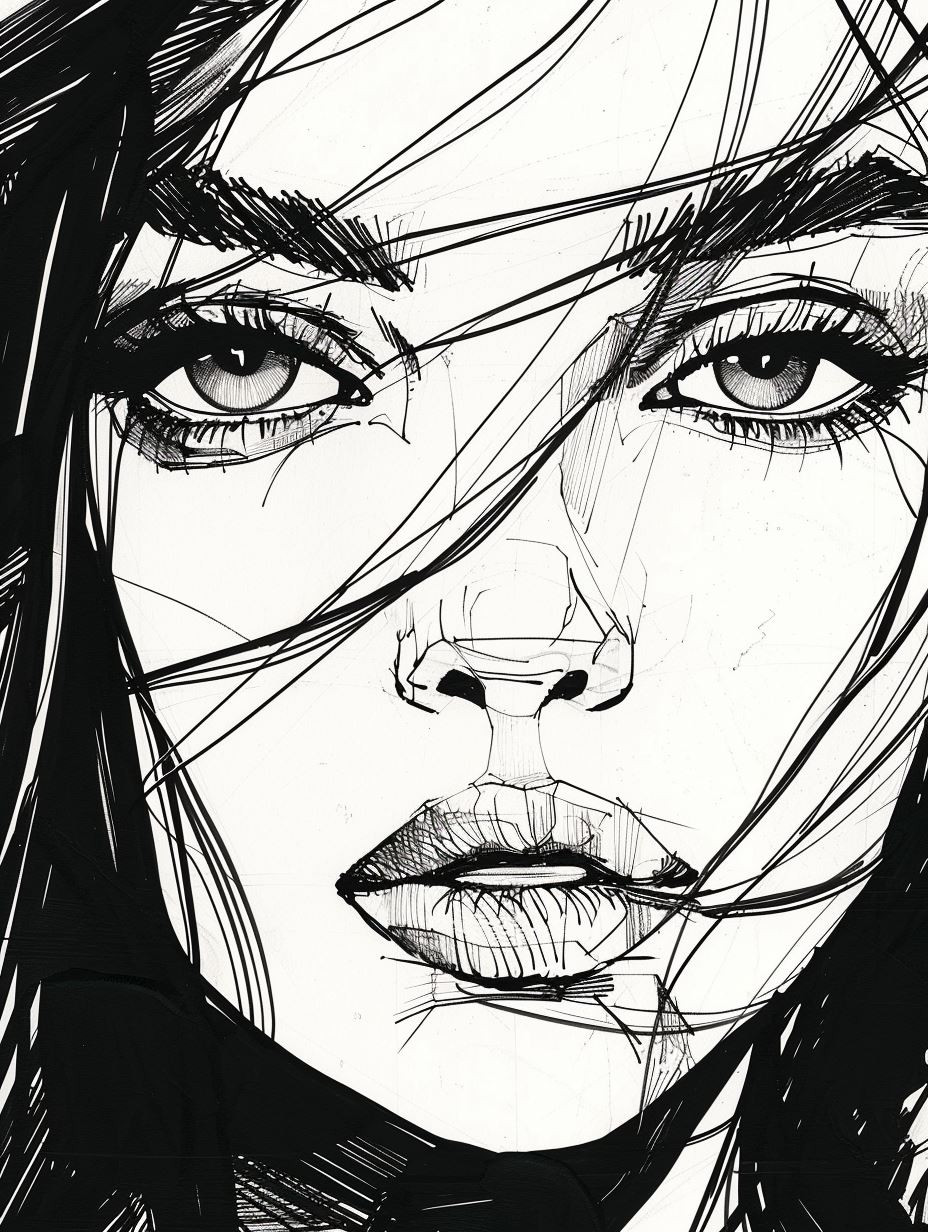 Bold Ink Fashion Illustration - Image 3