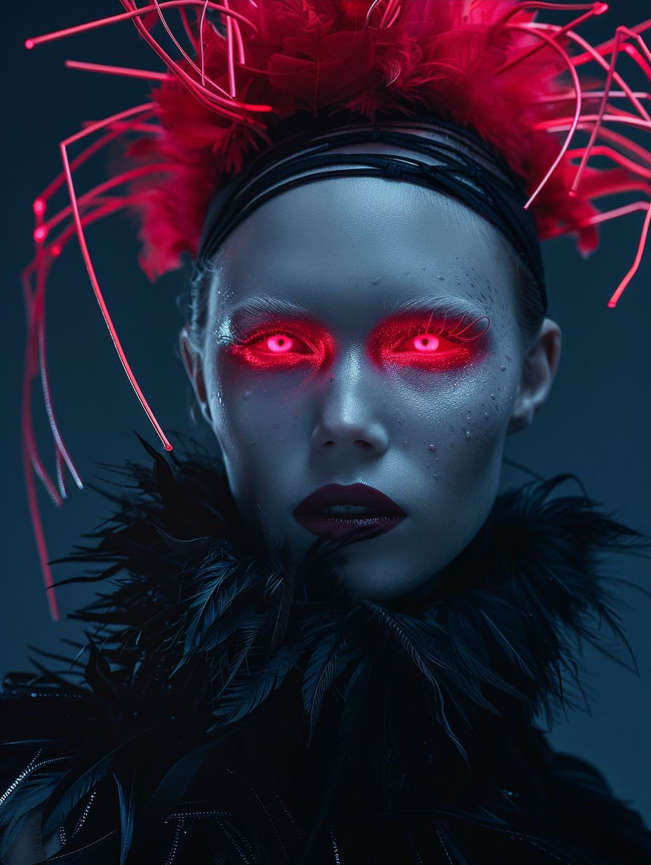 Neon Cybernetic Ethereal Portraits - Image 3