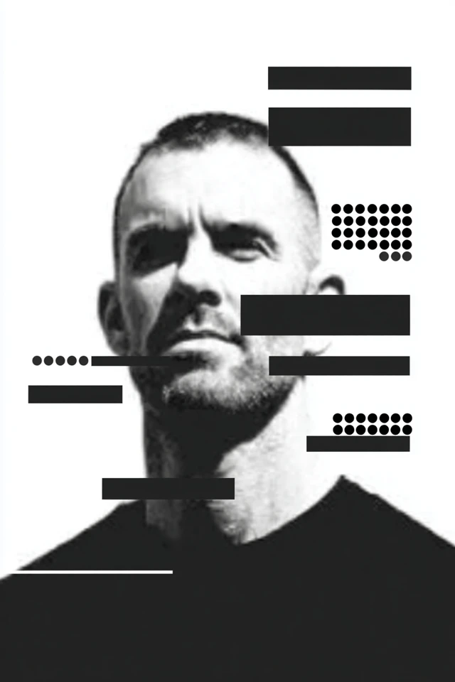 Fragmented Monochrome Portrait - Image 1