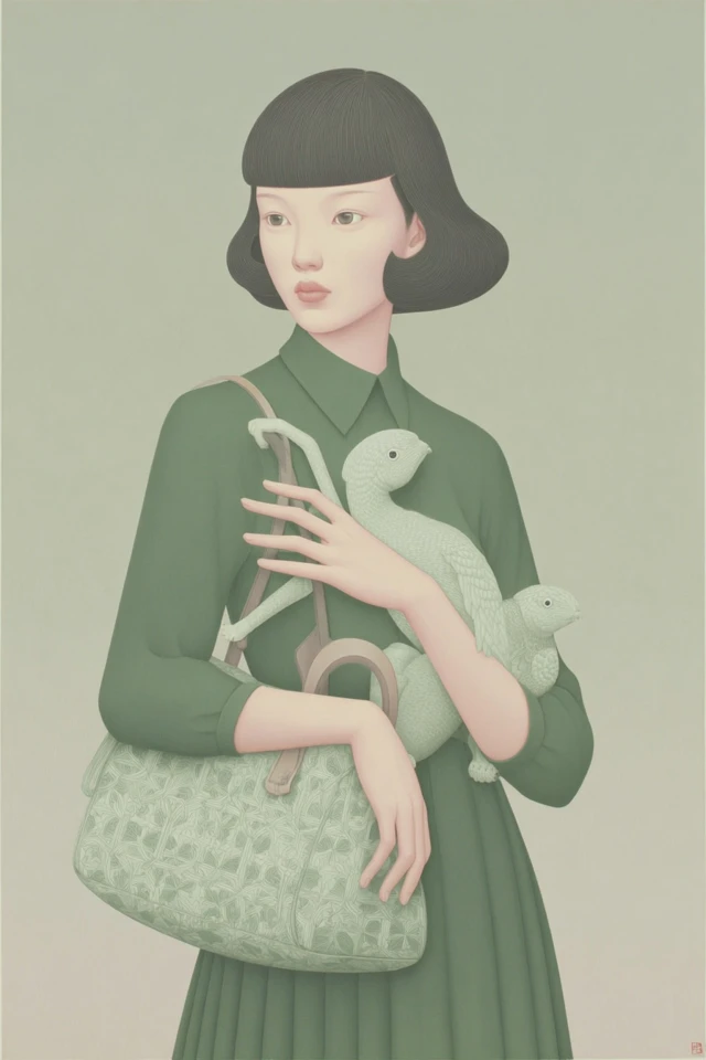 Serene Sage Elegance - Image 1